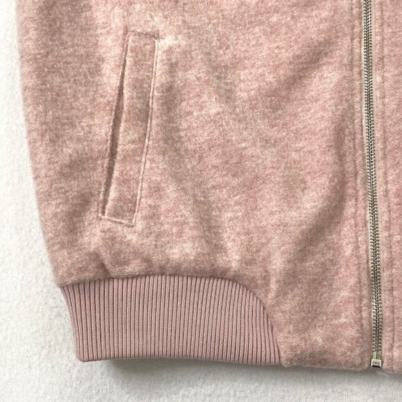 Old Navy Bomber Jacket Womens size Large Full Zip Front Lined Pockets Pink - Picture 6 of 14